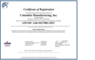 AS9110 Certification for Aerospace Maintenance, Repair and Overhaul (MRO) Management System